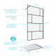 Pack paroi de douche 120x195 cm + receveur en acrylique blanc effet pierre 120x90 Aurlane - PACF096 
