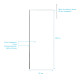 Paroi de douche 80x200cm verre transparent - profilé + barre plafond finition chrome - freedom 2 Aurlane - PACF373 