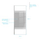 Paroi de douche 80x200cm miroir - profilé + barre plafond finition chrome - freedom 2 mirror Aurlane - PACF377 