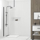 Paroi de douche 80x200cm verre transparent - profilé + barre plafond noire - freedom 2 black Aurlane - PACF405