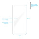 Paroi de douche 90x200cm verre transparent - profilé + barre plafond noire - freedom 2 black 