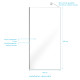 Pack paroi de douche 100x200cm verre transparent - barre de fixation extensible - Couleur de profil au choix 