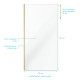 Paroi de douche 100x200cm verre 8mm - profilé + barre plafond finition or brossé - freedom 2 gold Aurlane - PACF450 