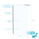 Lot de 2 parois de douche 120x195 cm en verre trempé 5 mm - profilés et bras noirs Aurlane - PACF470 