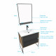 Meuble de salle de bain 80x50cm - vasque blanche 80x50cm - 2 tiroirs noir mat + miroir Aurlane - PACM089 