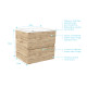 Meuble de salle de bains 60cm 2 tiroirs_chêne industriel + vasque céramique blanche - timber 60 