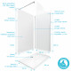 Pack panneau wall'it blan 90 et panneau wall'it blanc 120 + receveur whiteness ii + paroi en verre trempé black + barre de fixation chrome. Aurlane - PACP018 
