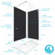 Pack 2 panneaux muraux wall'it noir + receveur whiteness ii 120 + paroi de douche freedom 2 thin transparent 120 + barre de fixation chrome Aurlane - PACP042 