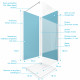 Pack 2 panneaux muraux wall'it bleu + receveur witheness ii + paroi freedom 2 depolie + barre de fixation chrome Aurlane - PACP050 