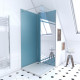 Ensemble complet douche à l’italienne avec Receveur 90×90 + Paroi miroir + Panneaux muraux - PACP051