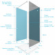 Pack 2 panneaux muraux wall'it bleu + receveur witheness ii + paroi freedom 2 fumée 90 + barre de fixation chrome Aurlane - PACP052 