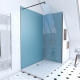 Pack 2 panneaux muraux wall'it bleu + receveur whiteness ii 120 + paroi de douche freedom 2 dark 120 + barre de fixation noir mat Aurlane - PACP053