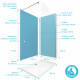 Pack 2 panneaux muraux wall'it bleu + receveur whiteness ii 120 + paroi de douche freedom 2 thin transparent 120 + barre de fixation chrome Aurlane - PACP054 