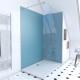 Pack 2 panneaux muraux wall'it bleu + receveur whiteness ii 120 + paroi de douche freedom 2 thin transparent 120 + barre de fixation chrome Aurlane - PACP055