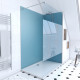 Pack 2 panneaux muraux wall'it bleu + receveur whiteness ii 120 + paroi de douche freedom 2 depolie 120 + barre de fixation chrome Aurlane - PACP056