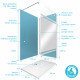 Pack 2 panneaux muraux wall'it bleu + receveur whiteness ii 120 + paroi de douche freedom 2 miroir 120 + barre de fixation chrome 