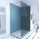 Pack 2 panneaux muraux wall'it bleu + receveur whiteness ii 120 + paroi de douche freedom 2 fumée 120 + barre de fixation chrome Aurlane - PACP058