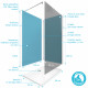 Pack 2 panneaux muraux wall'it bleu + receveur whiteness ii 120 + paroi de douche freedom 2 fumée 120 + barre de fixation chrome Aurlane - PACP058 