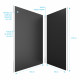 Pack panneaux muraux noir en aluminium avec profilé d'angle et de finition anodise brillant - 90 x 120cm - wall'it noir 90x120 