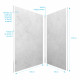 Pack panneaux muraux beton clair en composite avec profilé d'angle et de finition chrome - 90 x 120cm - stone'it light grey 90x120 