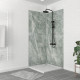Pack panneaux muraux + profilé d'angle chrome + 2 profilés de finition chrome - 90x210 - ice green 90 Aurlane - PACP251