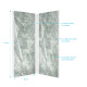 Pack panneaux muraux + profilé d'angle chrome + 2 profilés de finition chrome - 90x210 - ice green 90 Aurlane - PACP251 
