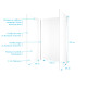 Pack 3 panneaux muraux en aluminium blanc 90/120/90 x 210cm avec profilés finitions et angles chrome Aurlane - PACP267 
