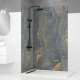 2 panneaux muraux pierre 90+120x210cm 'venus' + profilés d'angle et finition noirs - stone'it Aurlane - PACP278