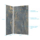 2 panneaux muraux pierre 90+120x210cm 'venus' + profilés d'angle et finition noirs - stone'it Aurlane - PACP278 