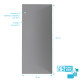 Lot de 5 panneaux muraux pour salle de bains en aluminium gris - 90x210cm - wall'it 