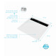 Pack receveur acrylique blanc 80x80 et grille décor aluminium finition noir mat - pack whitness ii 