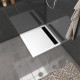 Pack receveur acrylique blanc 80x80 et grille décor aluminium finition noir mat - pack whitness ii Aurlane - PACR021