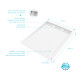 Pack receveur acrylique blanc 100x80 et grille décor aluminium blanc brillant - pack whitness ii 