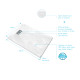 Pack receveur blanc effet pierre 120x80 cm et grille décor perforée en inox - pack rock 2 Aurlane - PACR104 
