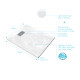 Pack receveur blanc effet pierre 100x80 cm et grille décor perforée en inox - pack rock 2 Aurlane - PACR106 