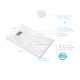 Pack receveur blanc effet pierre 120x80 cm et grille décor linéaire en inox - pack rock 2 Aurlane - PACR109 
