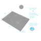 Pack receveur gris effet pierre 120x90 cm et grille décor perforée en inox - pack rock 2 Aurlane - PACR117 