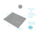 Pack receveur gris effet pierre 90x70 cm et grille décor perforée en inox - pack rock 2 Aurlane - PACR118 