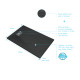 Pack receveur noir effet pierre 120x80 cm et grille décor perforée en inox - pack rock 2 Aurlane - PACR124 