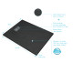 Pack receveur noir effet pierre 120x90 cm et grille décor perforée en inox - pack rock 2 Aurlane - PACR127 
