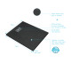 Pack receveur noir effet pierre 90x70 cm et grille décor perforée en inox - pack rock 2 Aurlane - PACR128 
