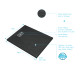 Pack receveur noir effet pierre 90x70 cm et grille décor linéaire en inox - pack rock 2 Aurlane - PACR133 