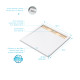 Receveur en acrylique blanc 80x80x4 cm + grilles linéaires chrome et or brossé - whiteness ii Aurlane - PACR151 