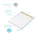 Receveur en acrylique blanc 80x100x4 cm + grilles linéaires chrome et or brossé - whiteness ii Aurlane - PACR153 