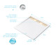 Receveur en acrylique blanc effet pierre 80x80x4 cm + grilles linéaires chrome et or brossé - moon Aurlane - PACR157 