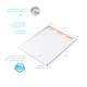 Receveur en acrylique blanc effet pierre 80x100x4 cm + grilles linéaires chrome et or brossé - moon Aurlane - PACR159 