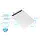 Receveur en acrylique blanc effet pierre 120x80x4cm + grilles linéaires chrome et gun metal Aurlane - PACR173 