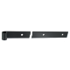 Penture droite - Bout carré percée - Epoxy noir - Hauteur : 39mm x épaisseur 4,5mm - Ø16 mm Longueur : 700MM 