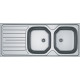 Évier inox double  à encastrer franke - ren 621 2c/1egt - 1160x500 mm - 898311