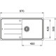 Évier Basis BFG 621-97 Fragranit+ Onyx FRANKE - 970x500 mm - 114.0526.324 